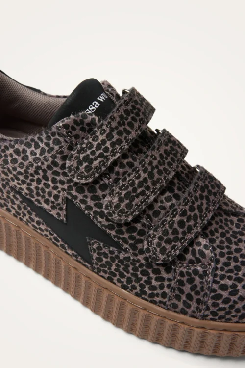 Baskets imprimé guépard taupe MAGGIE Originals | Dream By C