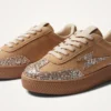 Baskets semelle chevrons camel femme | Dream By C