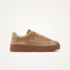 Baskets semelle chevrons camel femme | Dream By C