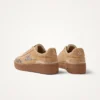 Baskets semelle chevrons camel femme | Dream By C