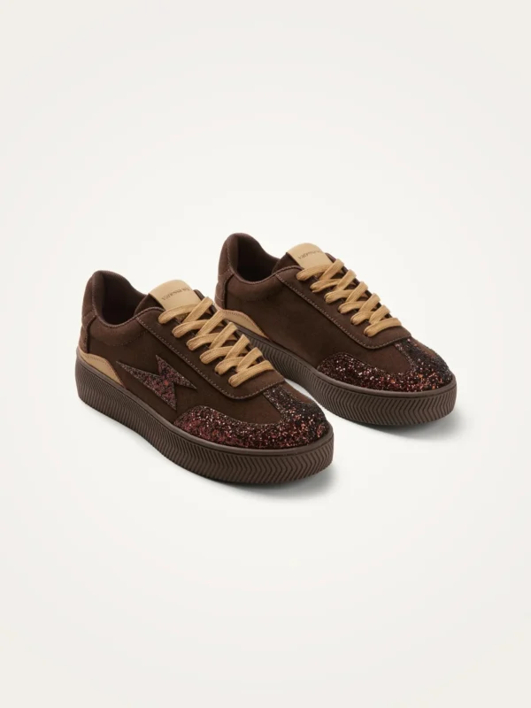 Baskets semelle chevrons marron femme | Dream By C