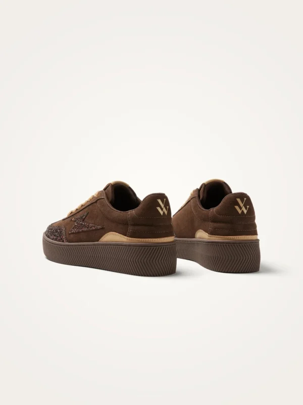 Baskets semelle chevrons marron femme | Dream By C