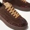 Baskets semelle chevrons marron femme | Dream By C
