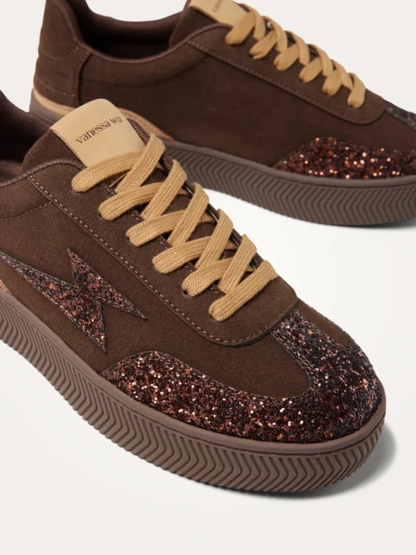 Baskets semelle chevrons marron femme | Dream By C