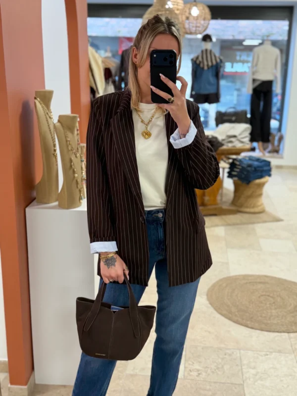 Blazer Oversize Rayures Épaulettes | Dream By C