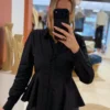 Chemise noire à volant femme B.Young, du 34 au 46 | Dream By C