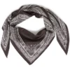 Foulard triangle chocolat imprimé écru B.Young | Dream By C