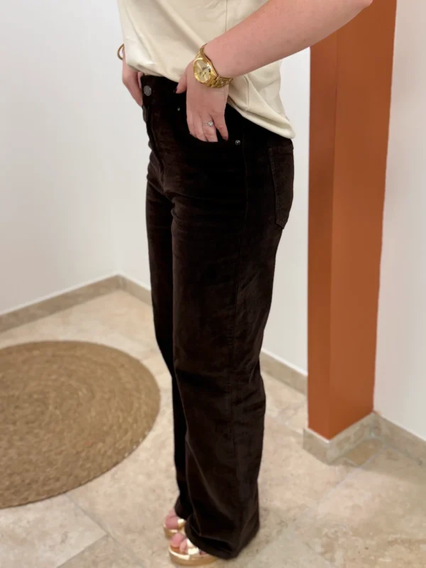 Pantalon Velours Flare Chocolat B.Young | Dream By C