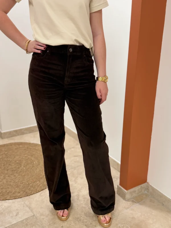 Pantalon Velours Flare Chocolat B.Young | Dream By C