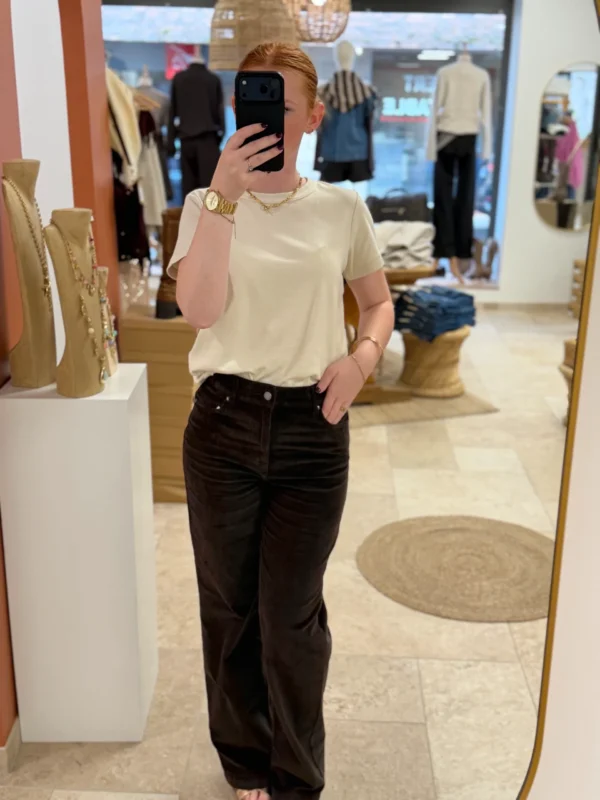 Pantalon Velours Flare Chocolat B.Young | Dream By C