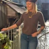 Pull manches courtes cachemire chocolat femme | Dream By C