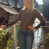 Pull manches courtes cachemire chocolat femme | Dream By C