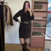 Robe chemise velours chocolat femme B.Young | Dream By C