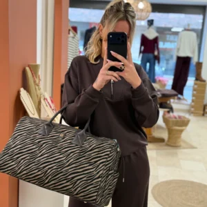 Sac de Voyage Zébré Chocolat Vanessa Wu | Dream By C