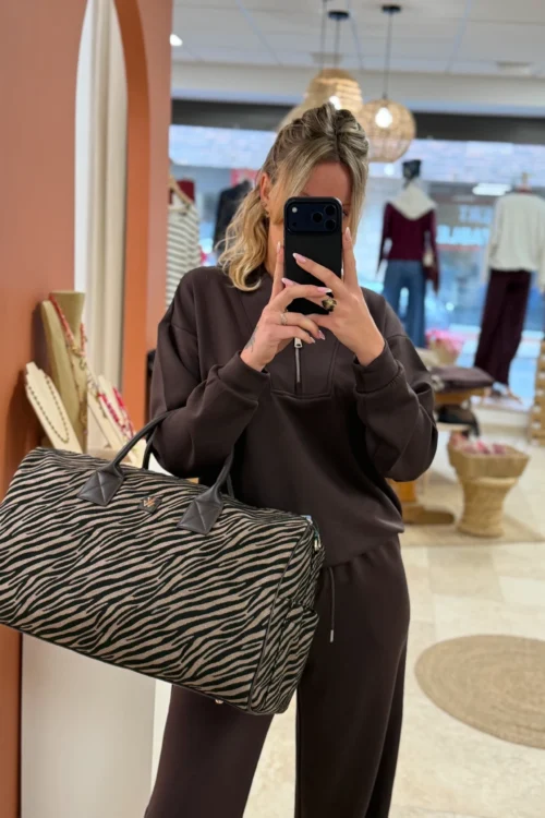 Sac de Voyage Zébré Chocolat Vanessa Wu | Dream By C
