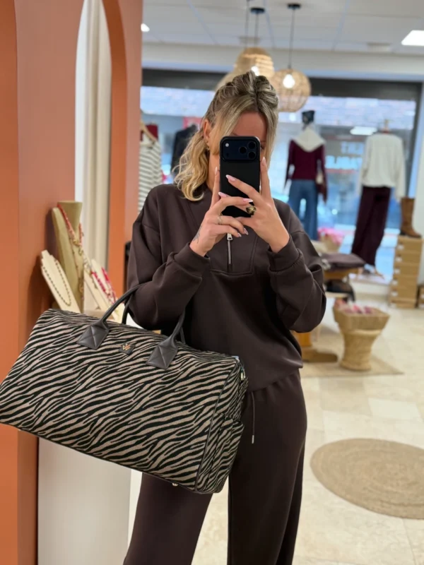 Sac de Voyage Zébré Chocolat Vanessa Wu | Dream By C