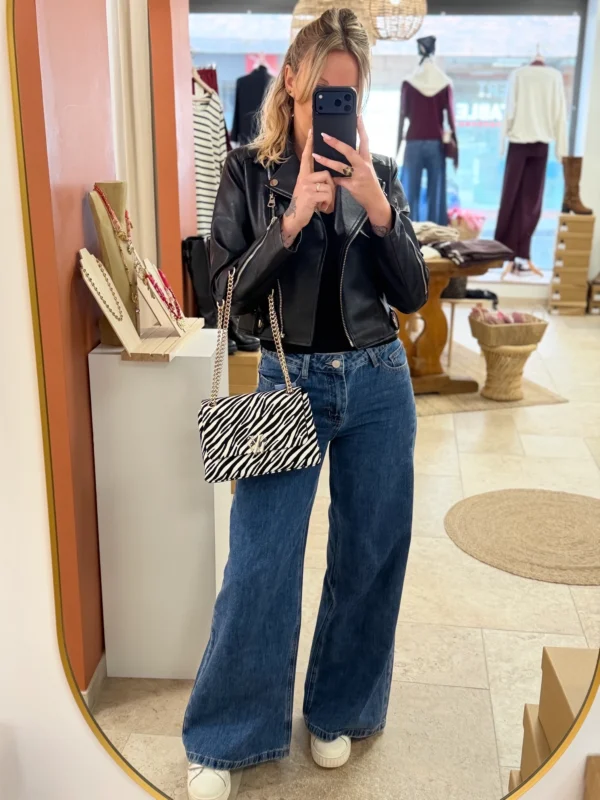 Sac Idol Zébré Vanessa Wu | Chaine Dorée & Rabat | Dream By C
