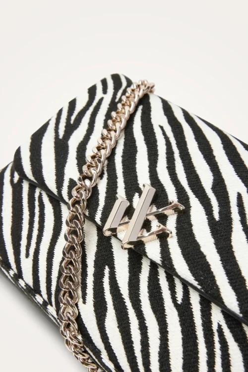 Sac Idol Zébré Vanessa Wu | Chaine Dorée & Rabat | Dream By C