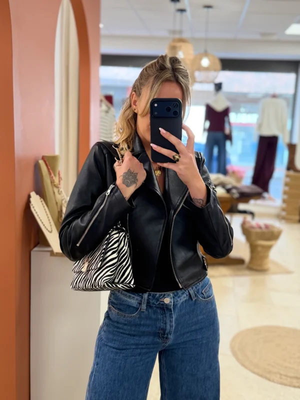 Sac Idol Zébré Vanessa Wu | Chaine Dorée & Rabat | Dream By C