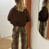 Blouson style pilote femme chocolat, col montant | Dream By C