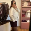 Cardigan zippé femme écru à poches, taille unique | Dream By C