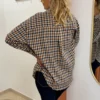 Chemise oversize à carreaux femme, col chemise | Dream By C