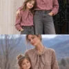 -chemisier-vichy-femme-bordeaux-chocolat Chemisier vichy enfant bordeaux ou chocolat, coton | Dream By C