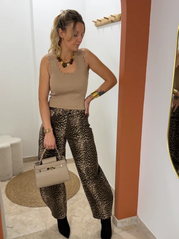 Débardeur maille camel femme, près du corps | Dream By C