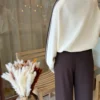 Pantalon fluide habillé femme avec ceinture, XS-L | Dream By C