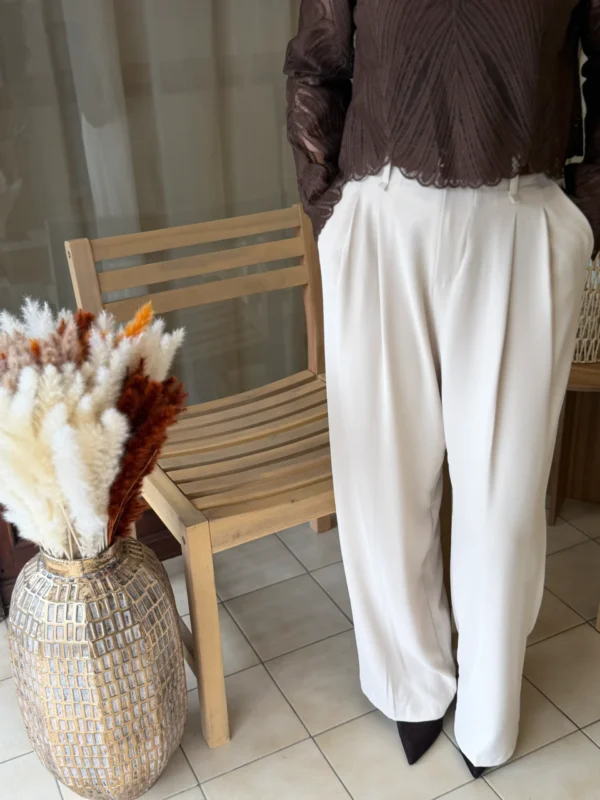 Pantalon fluide habillé femme avec ceinture, XS-L | Dream By C