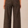 Pantalon léopard femme coupe wide, fond camel | Dream By C