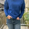 Pull bleu col rond femme B.Young, maille douce | Dream By C