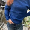 Pull bleu col rond femme B.Young, maille douce | Dream By C