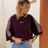Pull bordeaux amour femme, brodé rose poudré | Dream By C