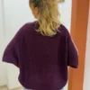 Pull bordeaux amour femme, brodé rose poudré | Dream By C