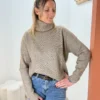 Pull coloré femme à col roulé côtelé, 3 coloris | Dream By C