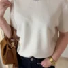 Pull manches courtes perles femme, 4 coloris | Dream By C