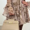 Robe patineuse bambi beige femme, imprimé biche | Dream By C