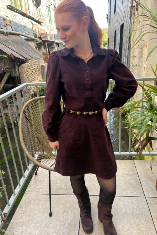 Robe velours bordeaux femme B.Young, du 34 au 42 | Dream By C