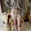 Short de tailleur femme, taupe ou bordeaux, XS-L | Dream By C