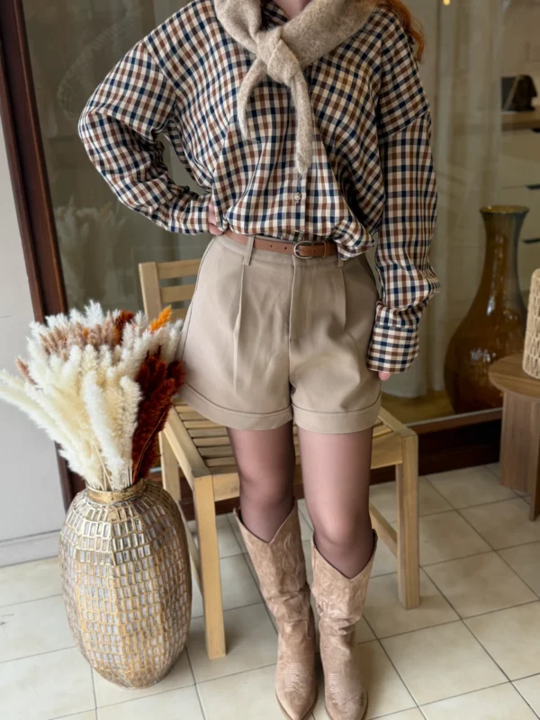 Short de tailleur femme, taupe ou bordeaux, XS-L | Dream By C