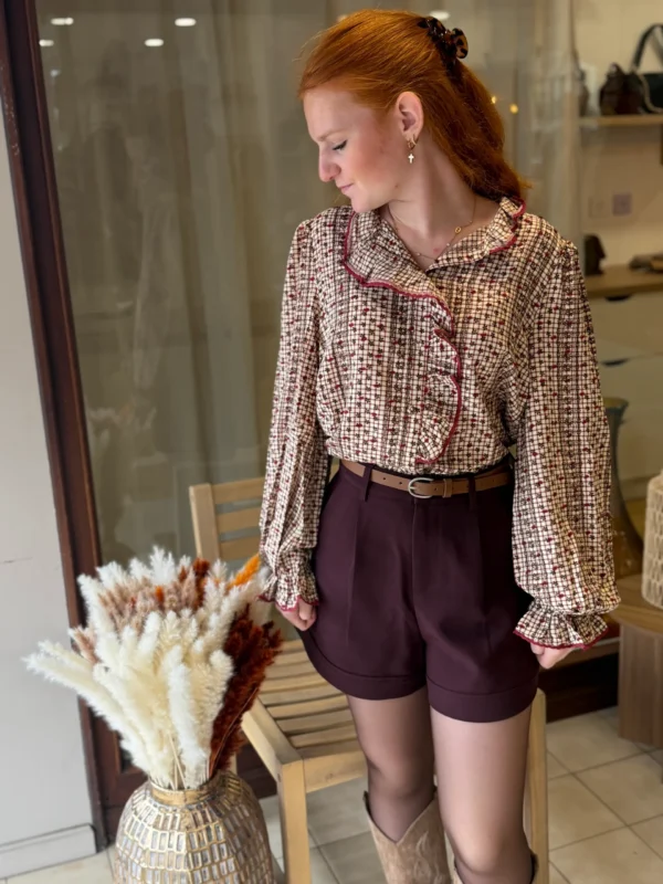 Short de tailleur femme, taupe ou bordeaux, XS-L | Dream By C