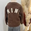 Sweat chocolat enfant molletonné, broderie écru | Dream By C