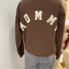 Sweat marron femme molletonné, broderie Mommy | Dream By C