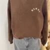 Sweat marron femme molletonné, broderie Mommy | Dream By C