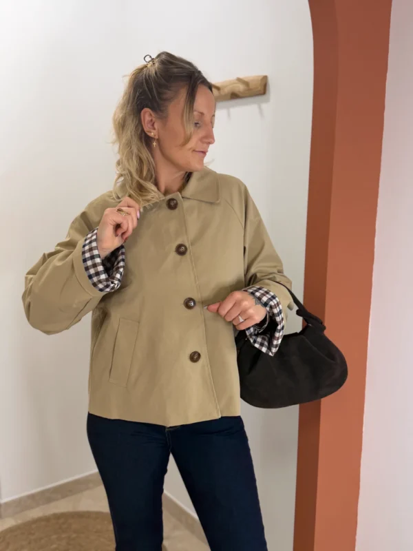 Trench capuche amovible femme, doublure écossaise Dream By C