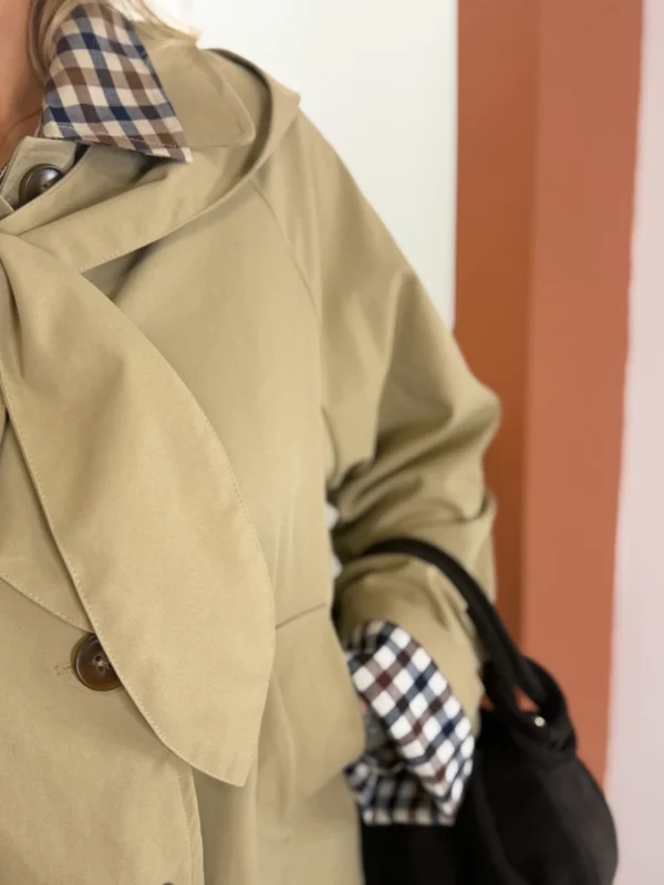 Trench capuche amovible femme, doublure écossaise Dream By C