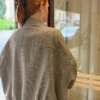 Veste courte large taupe femme, viscose et laine | Dream By C