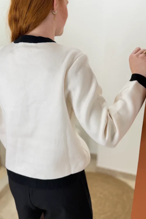 Veste écrue femme chic, boutons dorés, du 34 au 42 | Dream By C