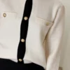 Veste écrue femme chic, boutons dorés, du 34 au 42 | Dream By C
